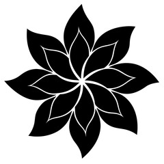 Obraz premium black and white flower