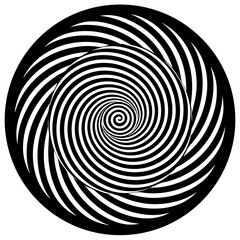 black and white abstract sphere