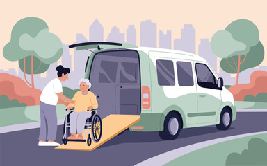 Assistance with mobility and transport for the elderly and disabled