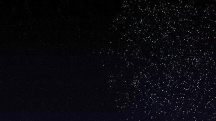 fireworks display at edge isolated on black background, animation for christmas, new year party celebration and independence day