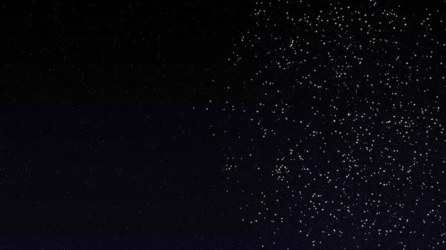 fireworks display at edge isolated on black background, animation for christmas, new year party celebration and independence day