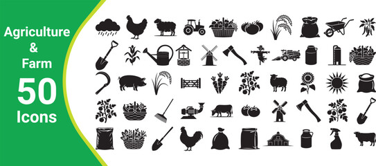 Agriculture & Farm Icon Set