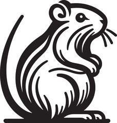 Rat icon isolated on white background. Vector illustration. Eps 10