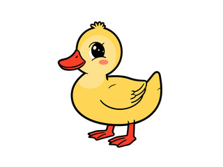 Cute Duck Cartoon Design Very Cool