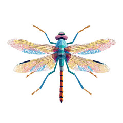 Retro 16-bit sprite of a dragon fly