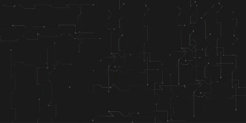 Dark black modern seamless abstract background with alpha channel and modern science and technology concept abstract circuit board design.