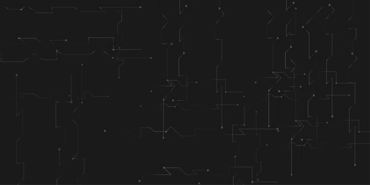 Dark black modern seamless abstract background with alpha channel and modern science and technology concept abstract circuit board design.