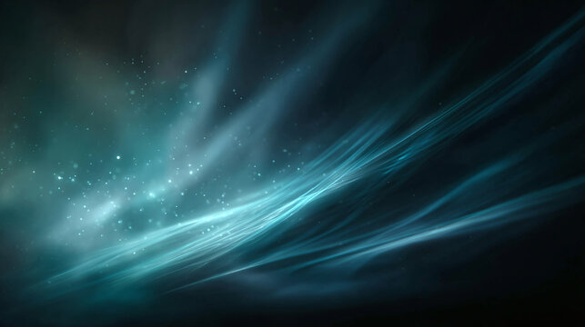Abstract light and color wave background, with shades of blue and teal, resembling cosmic energy