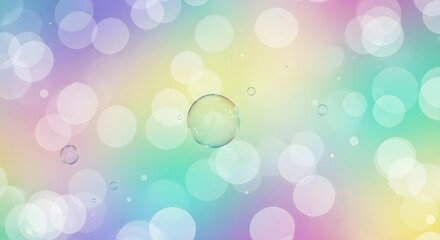Soft pastel bokeh lights abstract background with rainbow colors