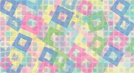 Soft pastel diamond pattern background with a pixelated texture
