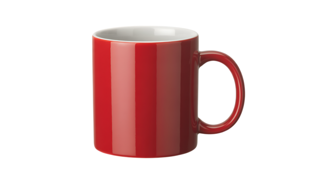 Vibrant Red Coffee Mug A Classic Ceramic Cup for Your Favorite Hot Beverage, Perfect for Morning Coffee or Afternoon Tea