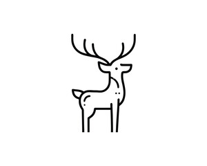 Deer outline artwork in minimal style