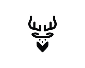 Deer minimalist stylized logo concept