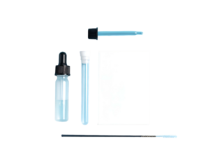 Collection Of Medical Test Supplies Including Pipette Dropper Vials Swabs And Test Tube On Transparent Background
