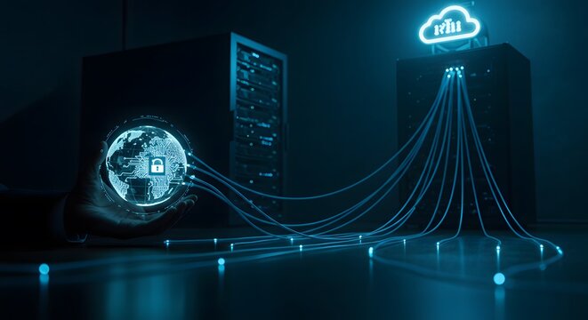 Secured Cloud Networking with Global Connectivity and Data Servers