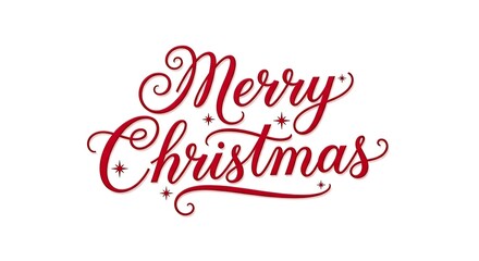 Merry christmas script text with stars