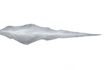 White smoke creating abstract vapor trail or mist cloud effect with transparent background, motion coming out