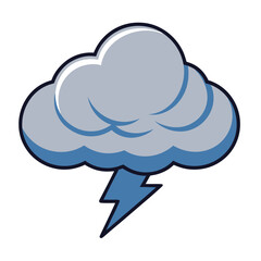 Storm cloud vector icon.