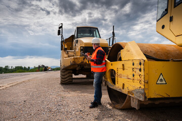 Portrait of a highway construction engineer.