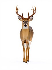 Majestic White-tailed Buck in Full Antler Display