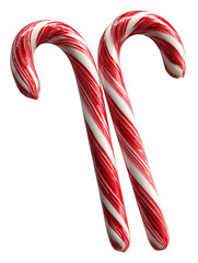 Two red and white striped candy canes
