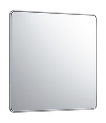 Compact unframed square mirror with a slim design, ideal for modern entryways.