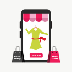 Black Friday Shopping Illustration