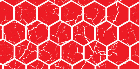 hexagon pattern. Seamless background. Abstract honeycomb background in red color. Eps10