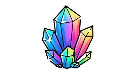 Colorful Crystal Illustration