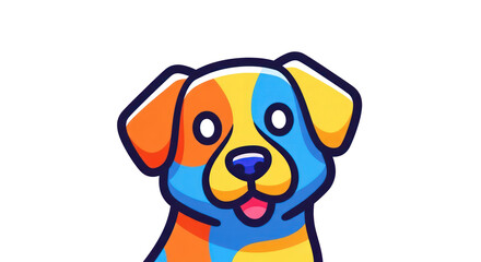 Colorful Cartoon Dog