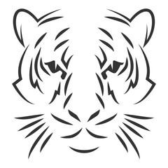 Majestic Wild Tiger Apex Predator Drawing