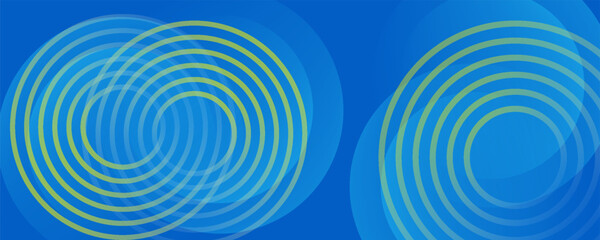 3D blue yellow abstract background overlap layer on bright space with circles effect decoration. Modern graphic design element cutout style concept for web banner, art, flyer, card, or brochure cover