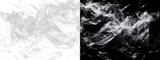 Abstract Black and White Mountainous Landscape with Ripples and Reflections - Artistic Digital Illustration