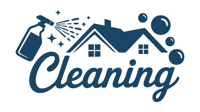 Home cleaning service logo design