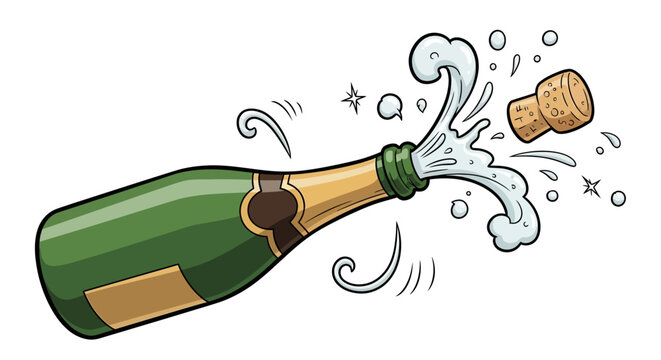 Bursting Champagne Celebration