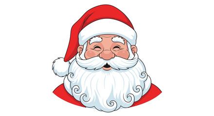Jolly Santa Claus Face Illustration – Christmas Holiday Cheer