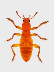 Macro Image of an Orange Beetle with Spread Legs