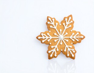 Decorative gingerbread snowflake cookie.