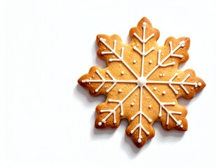Decorative snowflake-shaped cookie delight.