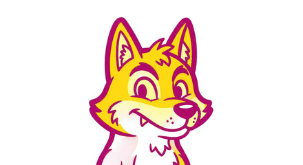 Cartoon wolf character illustration