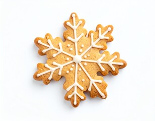Decorative snowflake-shaped cookie design.