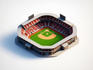 Aerial View of a Modern Baseball Stadium