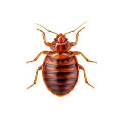 Detailed Close-Up of a Brown Cockroach Isolated on White