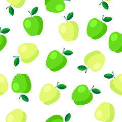 Seamless apple vector pattern. Wallpaper. Wrapping paper. Vegan food. Cooking illustration