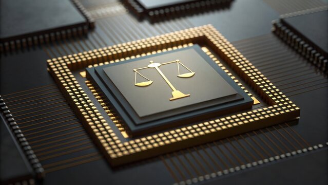 Unbalanced Scale Concept Represented in Algorithmic Digital Art