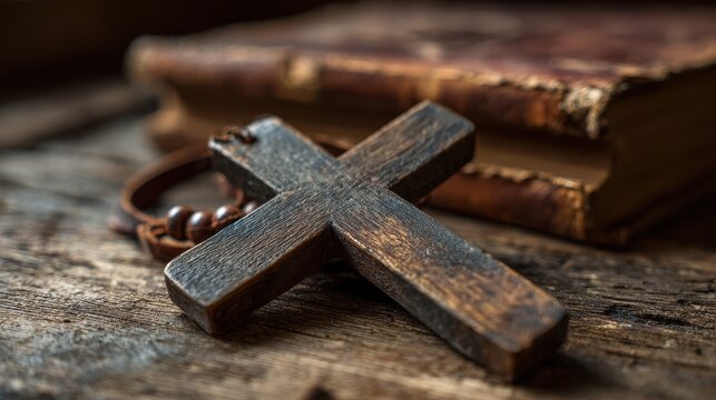 Christian cross emblem of faith in Jesus Christ and Christianity
