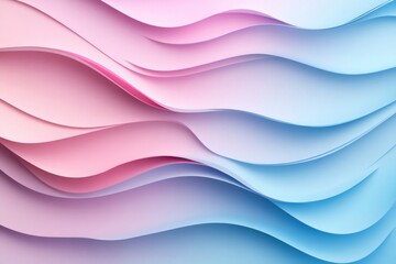 Obraz premium Abstract background showing flowing pink and blue gradient waves creating a soft and dynamic movement. Good for banners