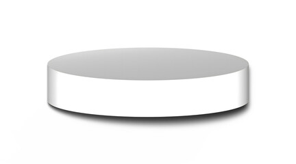 White Circular Platform Isolated on Transparent Background. Ideal for Showcasing products, Professional Photography and Premium Brand Ads with Modern and Elegant Vibe.