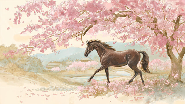 桜と馬」の写真素材 | 9,316件の無料イラスト画像 | Adobe Stock