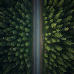 Forest Road from Above
